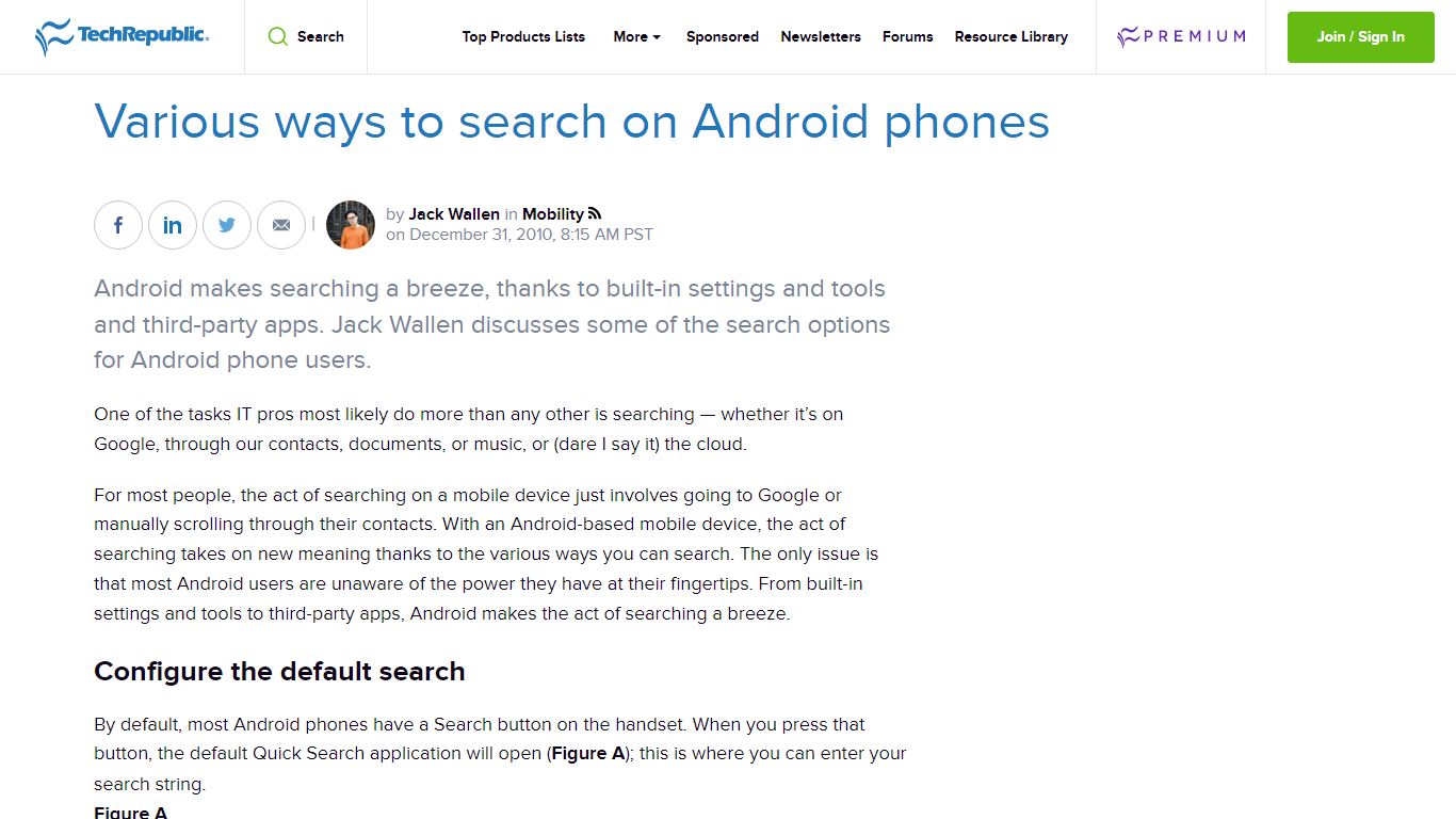 Various ways to search on Android phones | TechRepublic